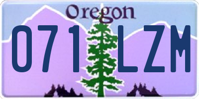OR license plate 071LZM