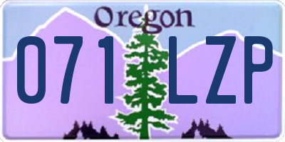 OR license plate 071LZP