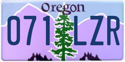 OR license plate 071LZR