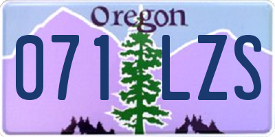 OR license plate 071LZS