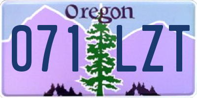 OR license plate 071LZT