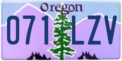 OR license plate 071LZV