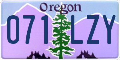 OR license plate 071LZY