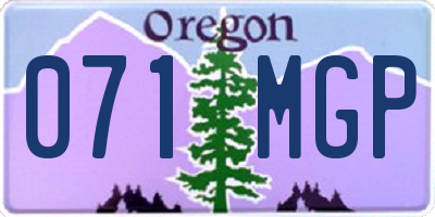 OR license plate 071MGP