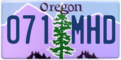 OR license plate 071MHD