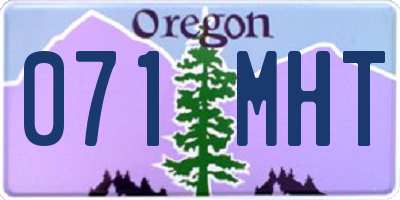 OR license plate 071MHT