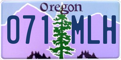 OR license plate 071MLH