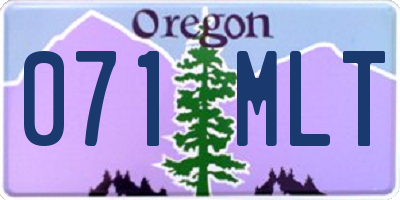 OR license plate 071MLT