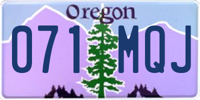 OR license plate 071MQJ