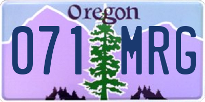 OR license plate 071MRG