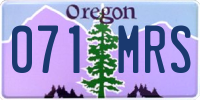 OR license plate 071MRS