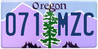 OR license plate 071MZC