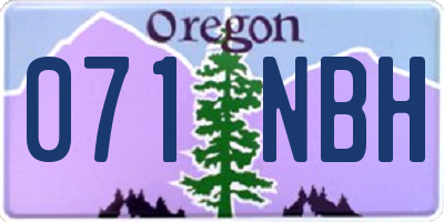OR license plate 071NBH