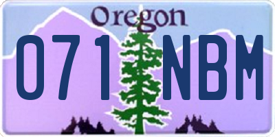 OR license plate 071NBM