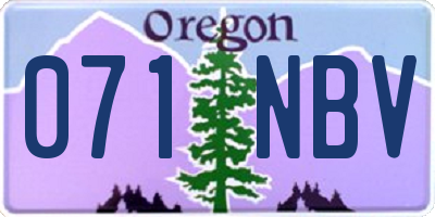 OR license plate 071NBV