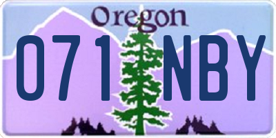 OR license plate 071NBY