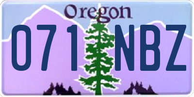 OR license plate 071NBZ