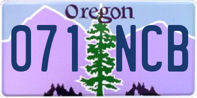 OR license plate 071NCB