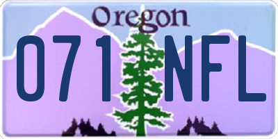 OR license plate 071NFL