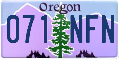 OR license plate 071NFN