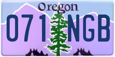 OR license plate 071NGB
