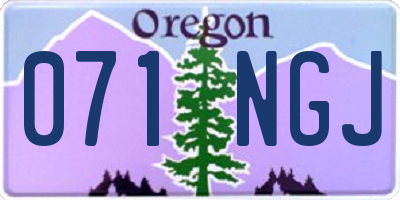 OR license plate 071NGJ