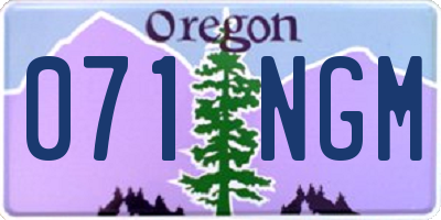 OR license plate 071NGM