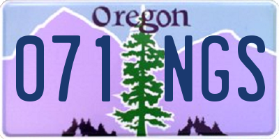 OR license plate 071NGS