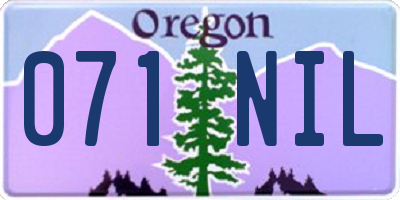 OR license plate 071NIL
