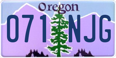 OR license plate 071NJG