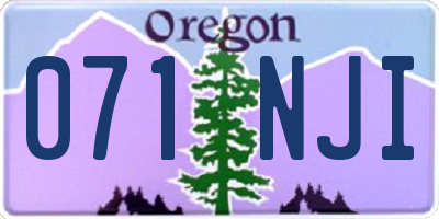 OR license plate 071NJI