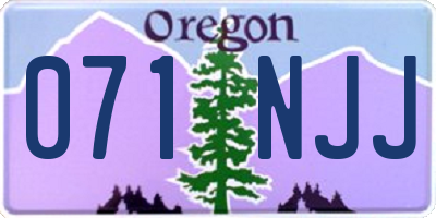 OR license plate 071NJJ