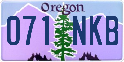OR license plate 071NKB