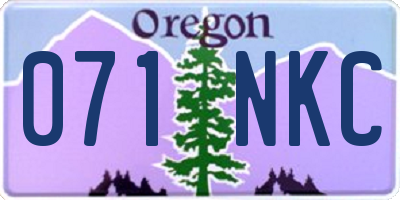 OR license plate 071NKC