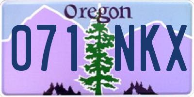 OR license plate 071NKX