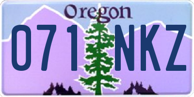 OR license plate 071NKZ