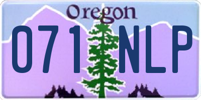 OR license plate 071NLP