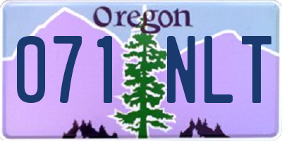 OR license plate 071NLT