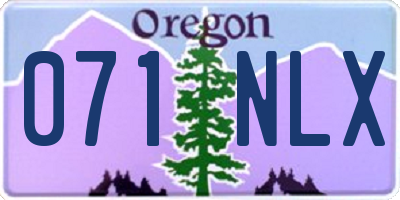 OR license plate 071NLX