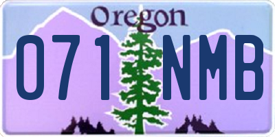 OR license plate 071NMB