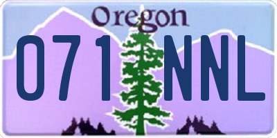 OR license plate 071NNL