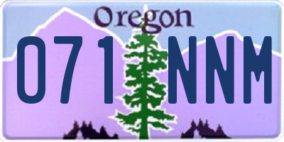 OR license plate 071NNM