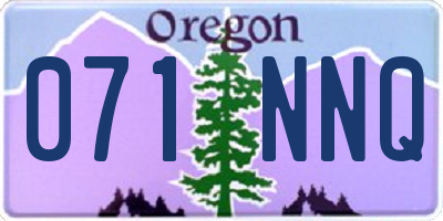 OR license plate 071NNQ