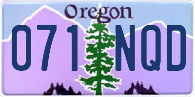 OR license plate 071NQD