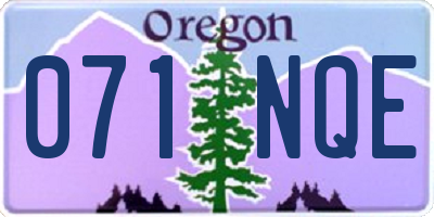 OR license plate 071NQE