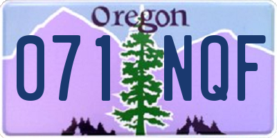 OR license plate 071NQF