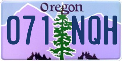 OR license plate 071NQH