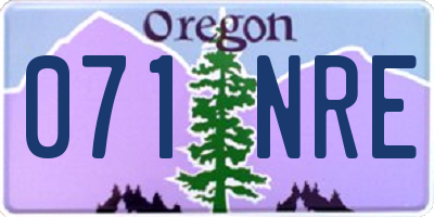 OR license plate 071NRE