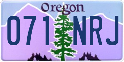 OR license plate 071NRJ