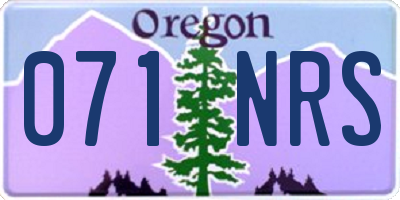 OR license plate 071NRS